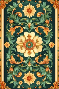 复古花卉图案