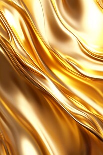 金色液体金属表面