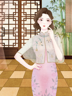 民国风旗袍女子