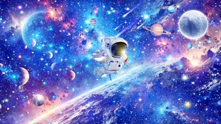 宇航员 遨游太空
