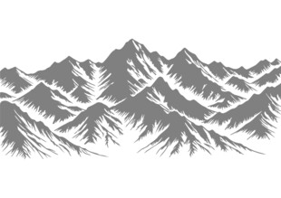 山剪影