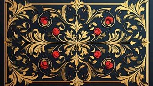 金色巴洛克风格装饰图案