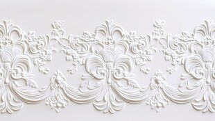 华丽白色浮雕装饰