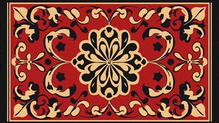 红色花纹地毯