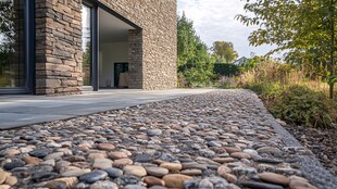 现代石材住宅的户外生活空间