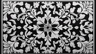 黑白对称花纹设计