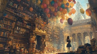 气球之上的图书馆