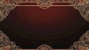 奢华红金边框设计