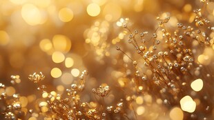 金色闪耀的植物世界