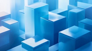 抽象的蓝色几何形状