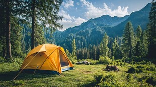 山林中的露营胜地