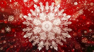 红色雪花曼陀罗