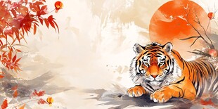 老虎与秋叶的印象