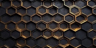 金色蜂巢纹理