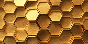 金色蜂窝结构