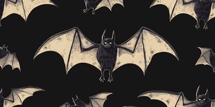 神秘夜幕中的蝙蝠舞蹈