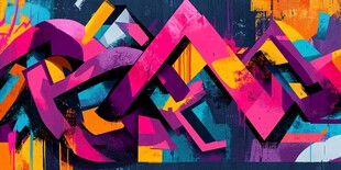 抽象艺术涂鸦作品