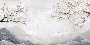 梅花山水画意境
