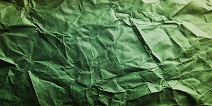 皱褶的绿色纸张纹理