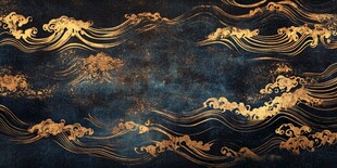 金色波浪纹理背景