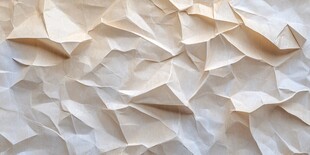 皱褶的米白色纸张纹理