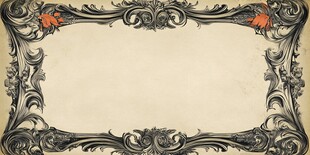复古巴洛克风格花卉边框设计