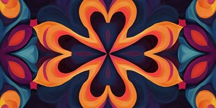 对称的万花筒图案