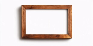 木质画框 白色背景