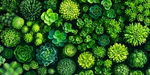 绿色植物的拼贴画