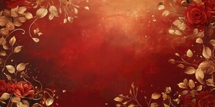 红色浪漫 金色点缀