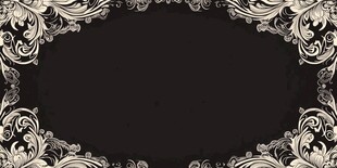 复古黑白花卉框架