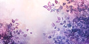 紫色梦境中的花卉幻想