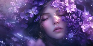 紫色花海中的宁静之美