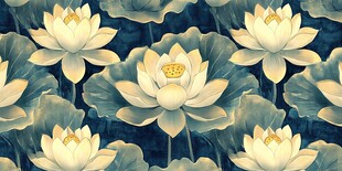 荷花盛开的池塘