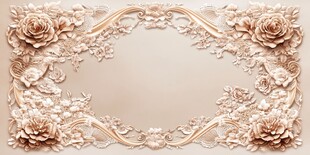 复古花卉边框设计