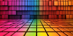 多彩立方体抽象艺术