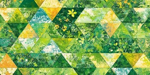 几何森林的拼贴画