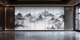 山水画中的古典建筑