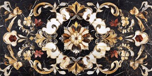 复古花纹大理石背景