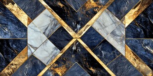 几何大理石与金纹的复杂交织