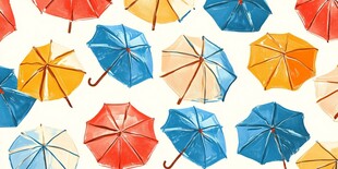 五彩缤纷的雨伞图案