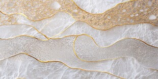 金色线条与白色网状背景