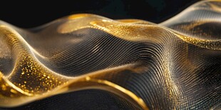金色波浪纹理抽象图案