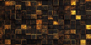 抽象金属立方体墙