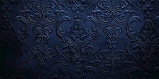 深蓝色浮雕墙纸