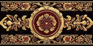 金红对称花纹图案