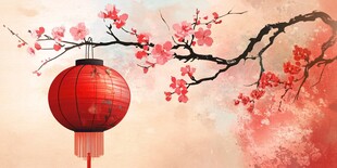 春意浓浓 红灯高挂