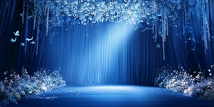 蓝色梦境中的花之舞