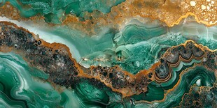 绿色和金色大理石纹理