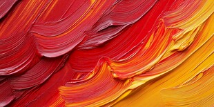 抽象画中的红黄交响曲